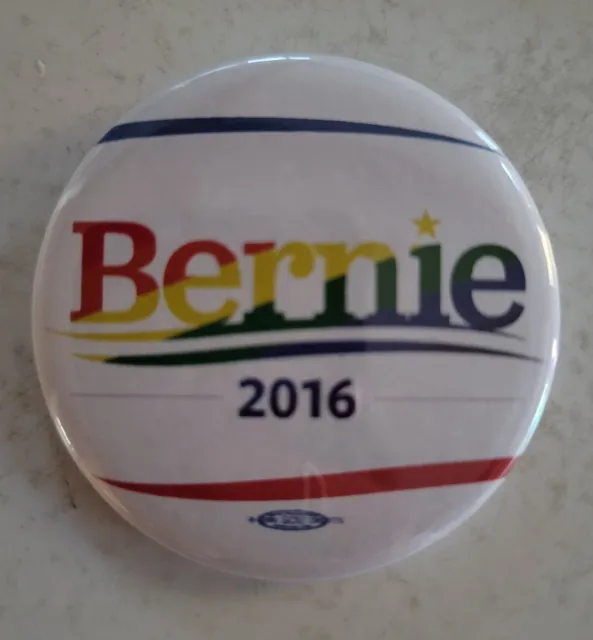 BERNIE 2016 Bernie Sanders Rainbow Pin Pinback Button