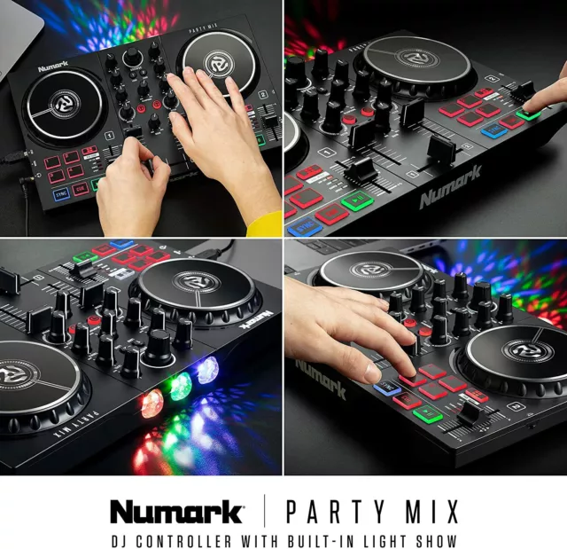 Numark Party Mix II Controller Midi con Serato Dj Lite Effetti Luce Incorporati