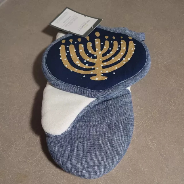 Juego de mitt y pocholder horno umbral Hanukkah