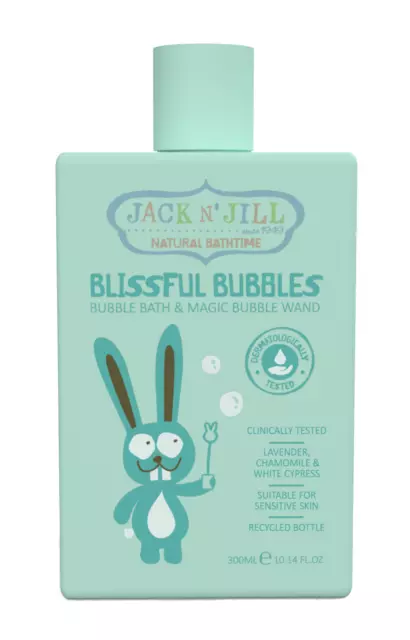 Jack N' Jill Blissful Bubbles Bubble Bath & Bubble Wand For Sensitive Skin 300ml