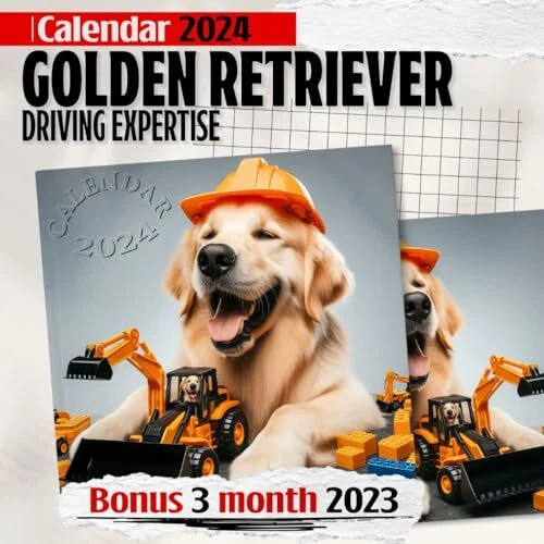 GOLDEN RETRIEVER DRIVING Expertise Calendar 2024 Jan 2024 to Dec 2024
