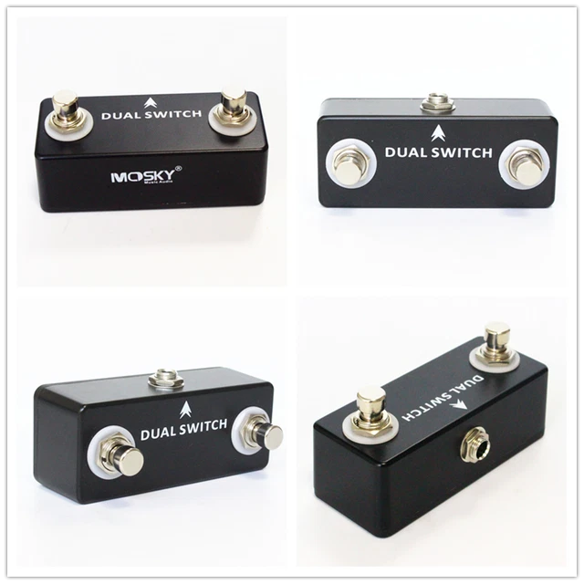 GUITAR PEDAL DUAL Footswitch Foot Switch Guitar Effect Pedal Full Metal