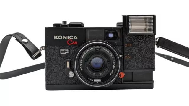 🔥Konica C 35 EF in Schwarz Analogea Kamera 38 mm Konica Hexanon Vintage Retro🔥