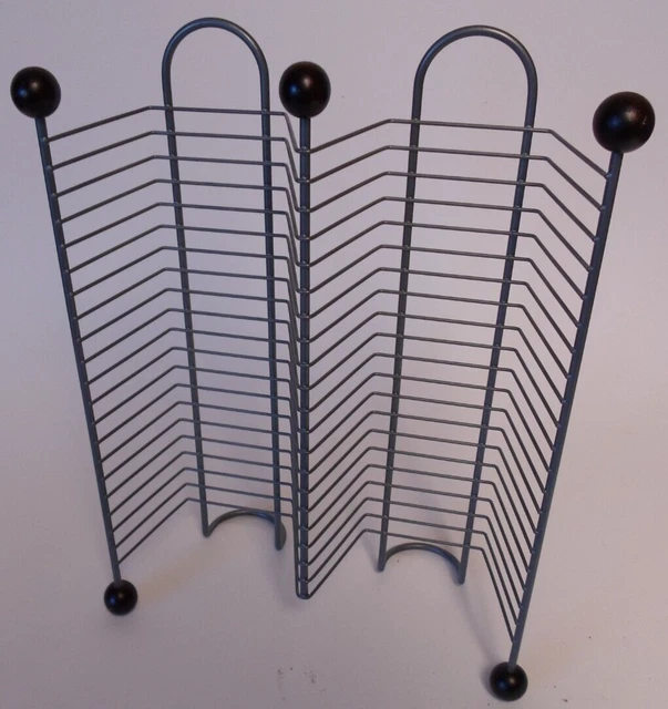 40 CD Storage Desk Metal Stand Holder Display Wire Tower Rack silver