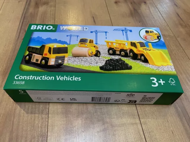 BRIO WORLD 33658 - Baufahrzeug & Feuerwehrauto mit Licht & Sound 33811