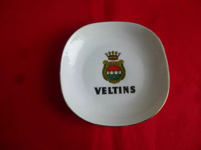 Porzellan Zahlteller von Veltins  Kassierteller Bezahlteller Geldschale Cashtray