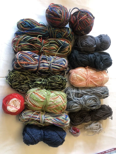 Sockenwolle Reste Wollreste Bunt ca 440g