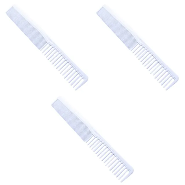 3 Count White Miss Hairdressing Salon Comb Mens Combs Styling