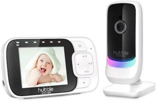 Binatone Hubble Nursery 2.8 inch View Glow Video Baby Monitor, White