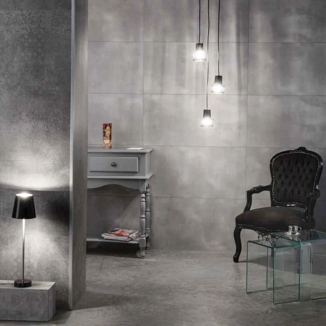 Grosfillex 5 x piastrelle da parete Gx Wall + pannelli da parete rivestimento da parete pietra 45x90 grigio