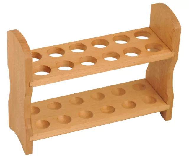 Wood Test Tube Rack, 12 Tube Capacity, 7/8" (22mm) Holes