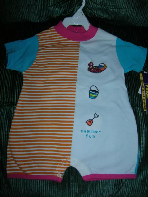 Infant  Size (O-3Mo.) One Piece Out Fit With Snap Bottom.