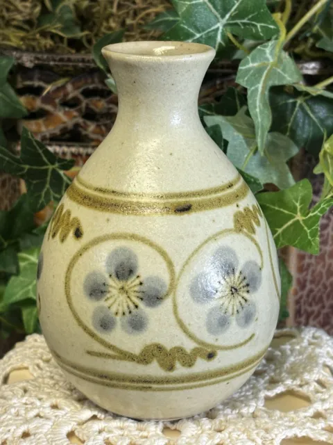 Otagiri Japan Art pottery Stoneware Bud Vase - Hand Painted VINTAGE