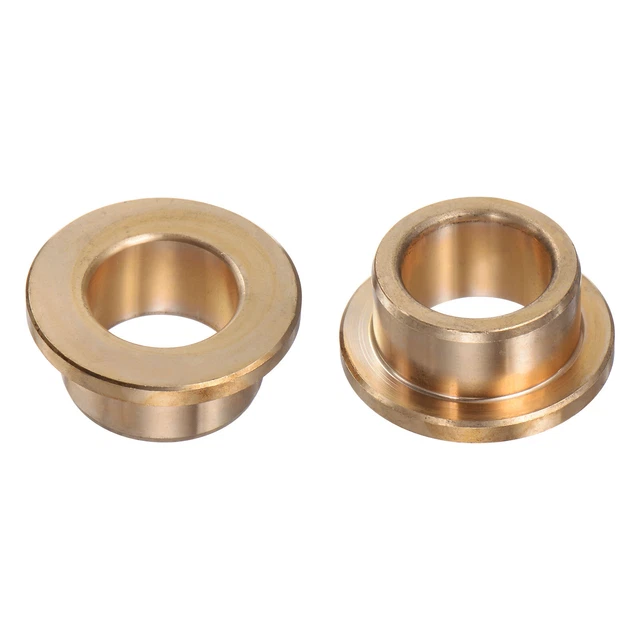 2pcs Flange Bearing Sleeve 15mm x 21mm x 12mm Bronze Self-Lubricating Bushings