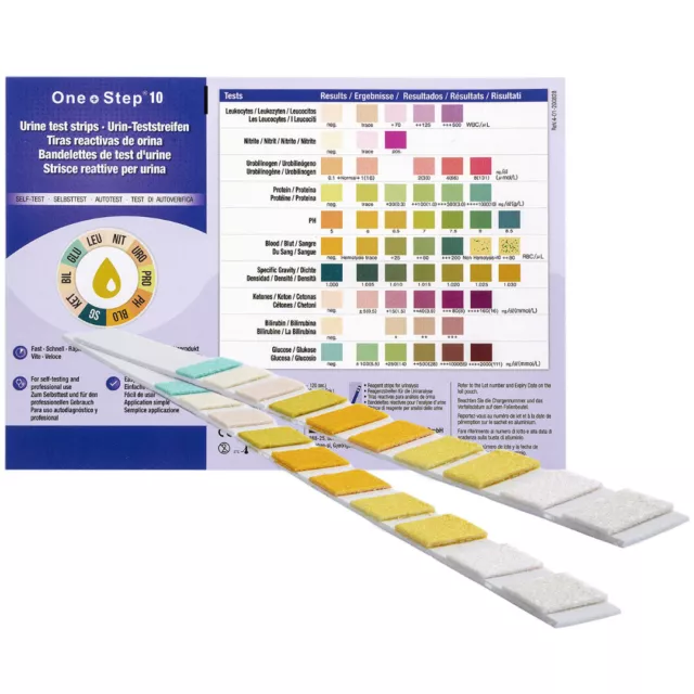 Urine Test Strips 10 Parameter Urinalysis Home Professional GP Multi Stick Tests