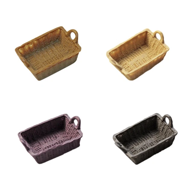 Resina casa delle bambole cesto decorazione miniatura cesto portaoggetti