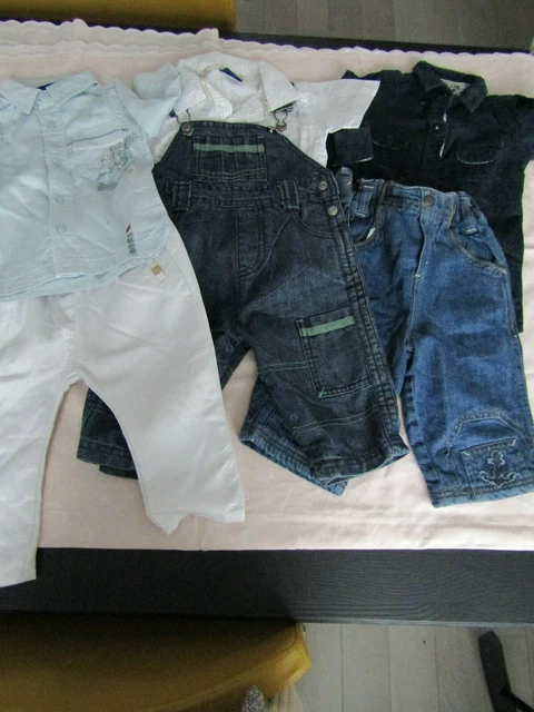 "Sergent Major,Zara,Grain De Ble" Lot 6 Vetements Bebe Garcon 6/9 Mois