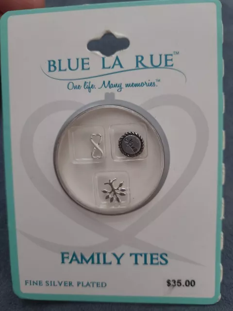 Blue La Rue Charms Fine Silver Plated Family Ties
