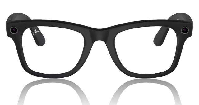 RAY BAN Meta Wayfarer Smart Sunglasses Black/ Clear to Green Transitions LARGE