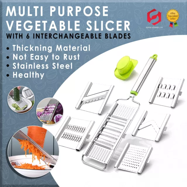 Multi-Purpose Vegetable Slicer Cheese Grater Cutter Stainless Steel Peeler Set