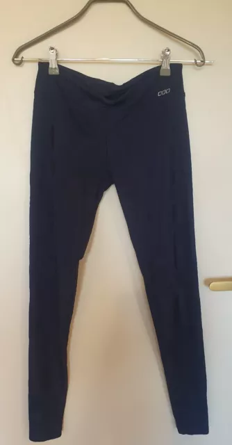 Ladies Lorna Jane Black Label Size S Running Tights Full Length Navy Patterned