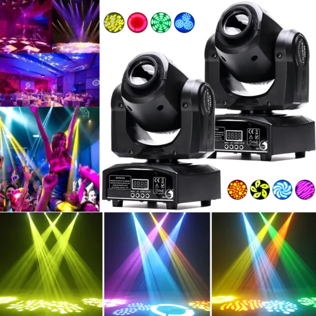 2Pcs 120W RGBW Moving Head Stage Lighting LED DJ DMX Beam Bar Disco Party Light
