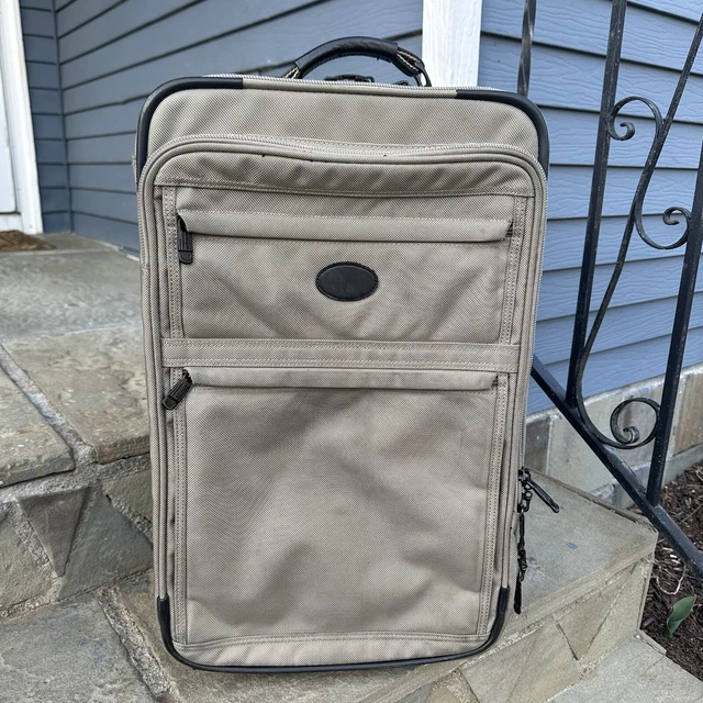 Kirkland Signature 22” Upright Wheeled CarryOn Suitcase Tan Cordura RARE COLOR🔥