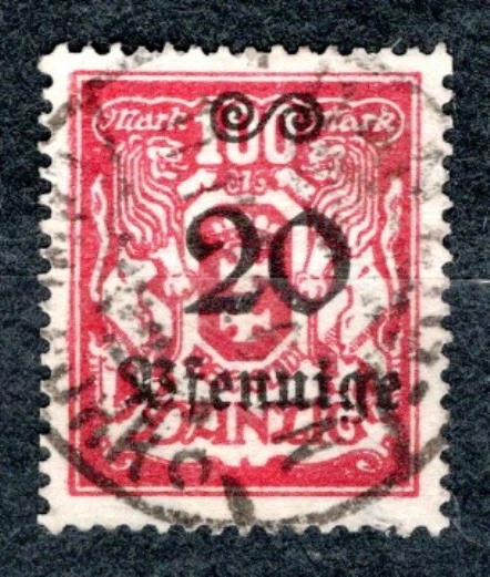 Danzig - Mi 183I ,gestempel , gepruft BPP