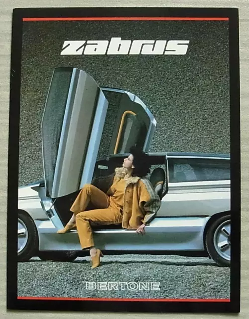 Folleto de ventas Bertone Zabrus 1986 Citroen BX CONCEPT CAR