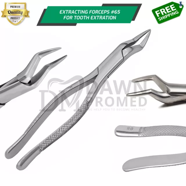 Dental Extracting Forceps #65 For Upper Roots Dental Surgical Inst German Grade