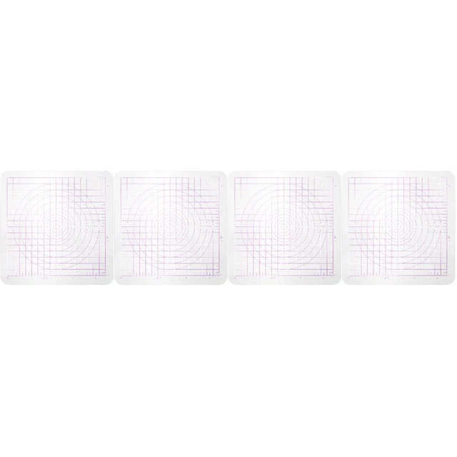 4x Acryl  diy  quadratisch klar runde Ecke Tonrollbrett Tonschaber