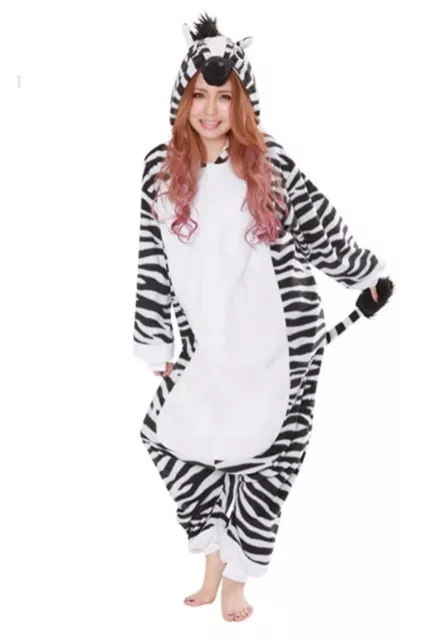 Orig.KIGURUMI SAZAC JAPAN ZEBRA Cosplay Schlafanzug onesie Party Kostüm Fasching