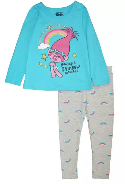 Trolls Girls L/S Two-Piece Legging Set Size 2T 3T 4T 4 5 6 6X