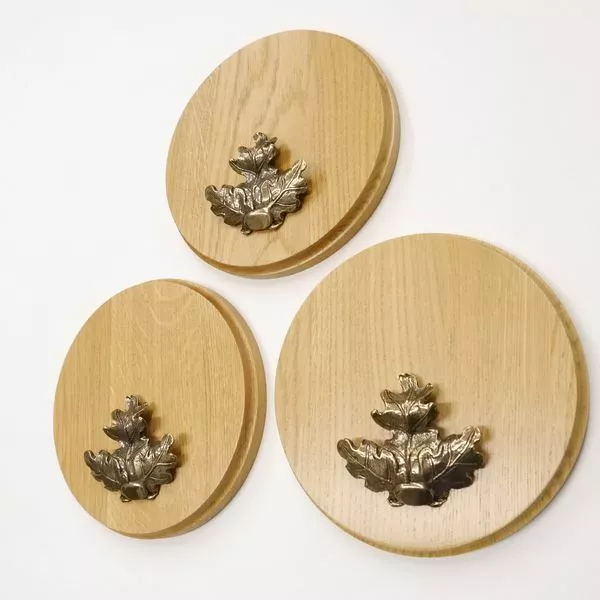 3 Pieza Keilerschilder Redondo Roble Claro Af 19CM 3x Hoja de Portada Grande 3