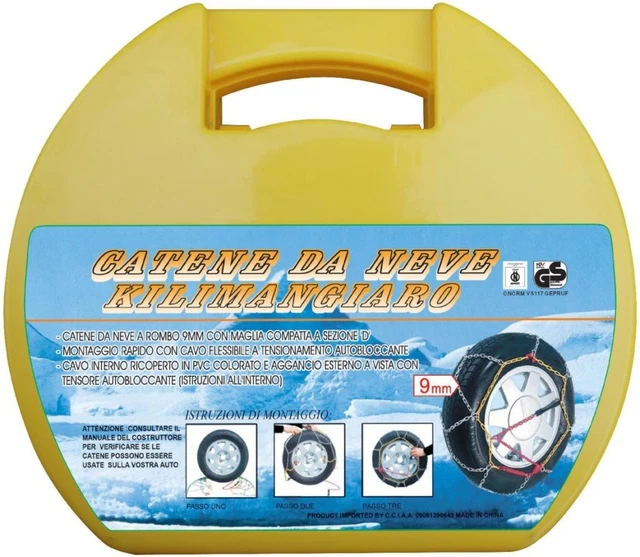 Catene da Neve Rombo 9mm Mis. 120 Cerchi diam. 15/16/17/18/19 Rampa Kilimangiaro