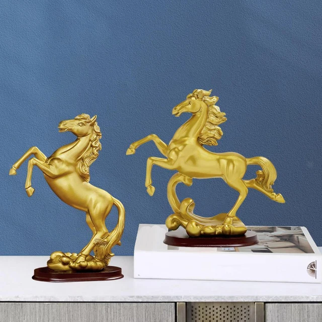 Décoratif Cheval Statue Sculpture Figure Résine Bureau Accueil Photographie