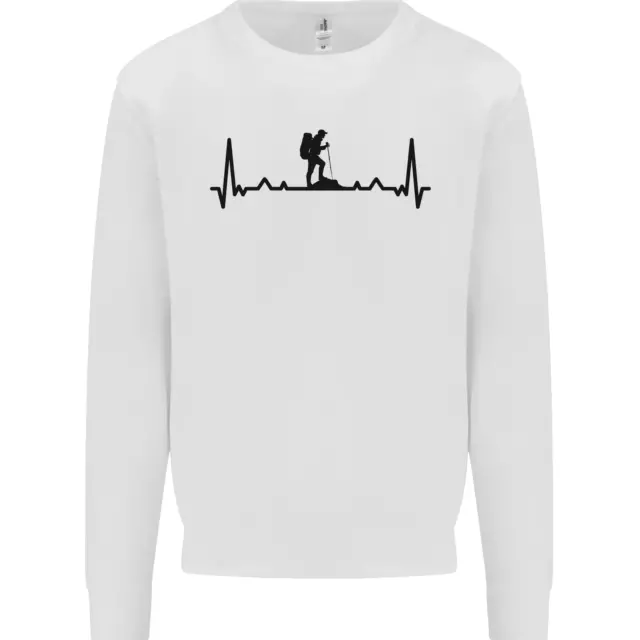 Hiking ECG Walking Rambling Trekking Pulse Kids Sweatshirt Jumper