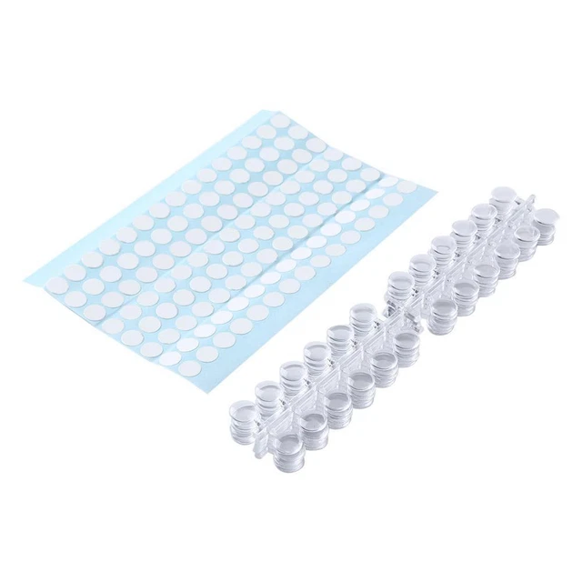 Nail Art Polish Palette Dot Flat Nail Color Card Display Tool (Transparent)