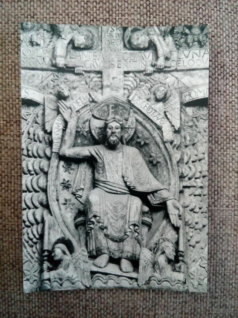 Cpsm Cpm 12 Aveyron Conques Le Tympan De L Église Ste Foy Christ En Majesté