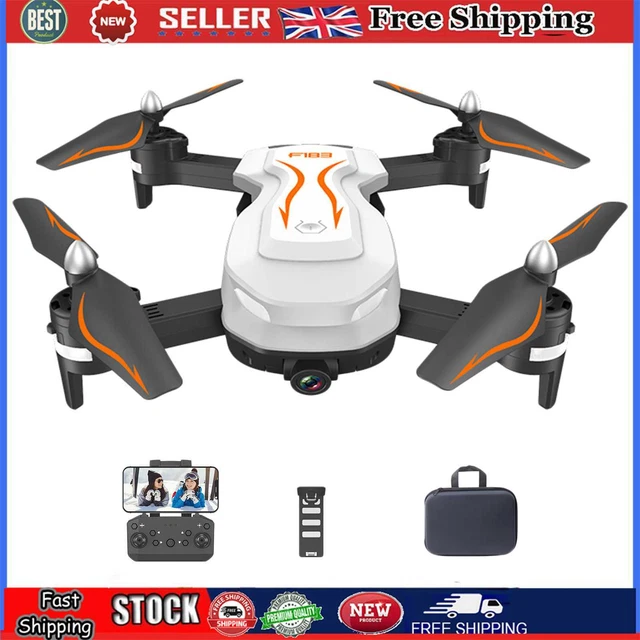 WL/RC F183 Drone 4K HD Cámara 3D Abatible RC Cuadricóptero con Batería (Blanco)