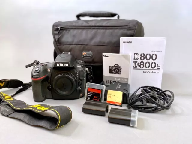 Nikon D800 36.3 MP Digital SLR Camera, Black (Body Only) Great Condition Extras 