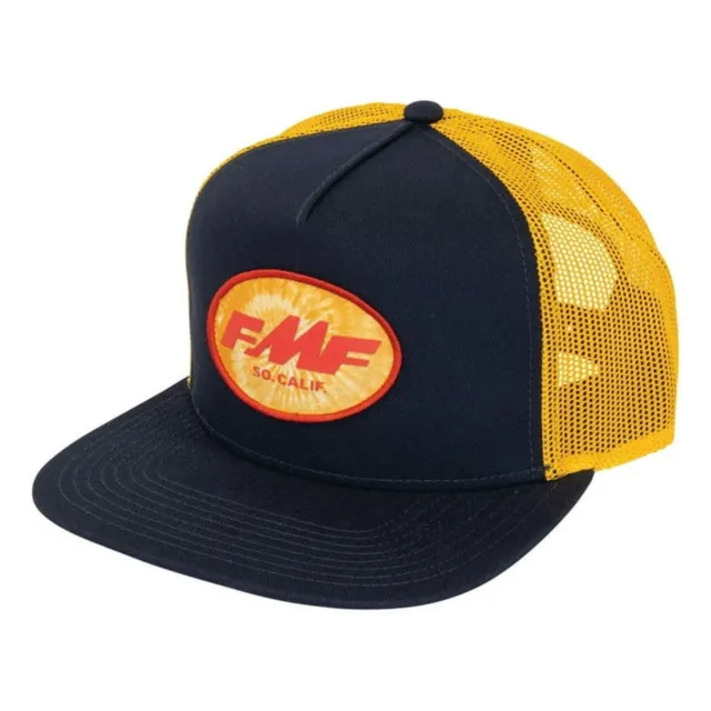 FMF Racing Men's Navy Washed Out One Size Trucker Snapback Hat SP23196900-NVY