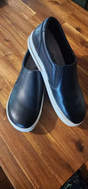 Birkenstock Oswego Leather Slip On Sneakers Black Unisex EUR Size 43