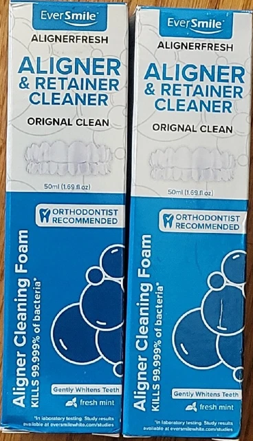 Alineador y retenedor EverSmile espuma limpiadora Invisalign, nueva como nueva (paquete de 2)