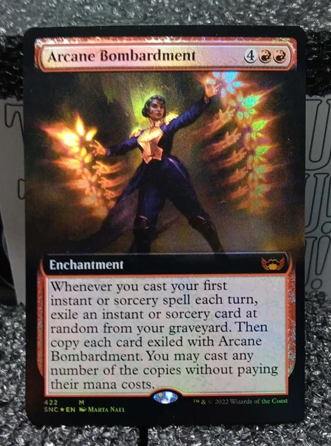 MTG Arcane Bombardment Foil 422 Extended Art SNC Streets of New Capenna MTG Card