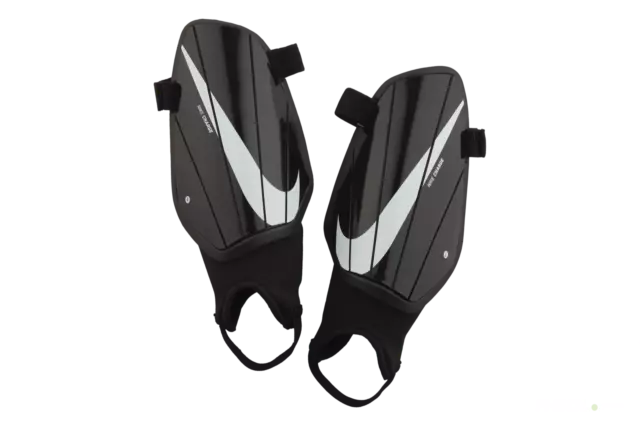 Shin Guard Nike Charge Ii Adult Ankle Protection 4 Sizes Youth-Adult Black/White