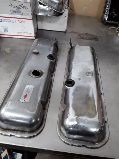 1968-69 Corvette Original Big Block Chevy 427 Valve covers Chrome correct GM