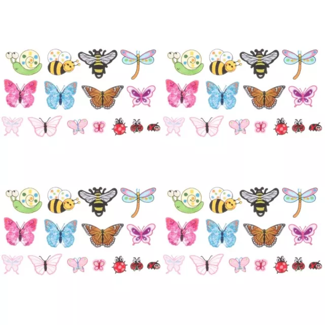 60 Pcs Stickerei Mit Insektentieren Blumenverzierungen Kappen Rechner
