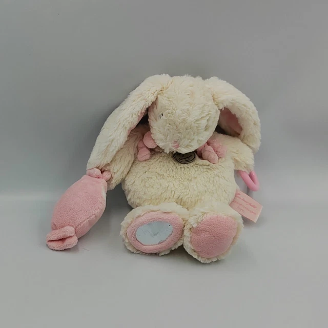 Doudou et compagnie lapin blanc rose Bonbon miroir - 31967