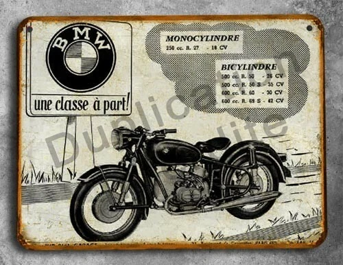 Plaque métal vintage bmw r50 - Un grand marché